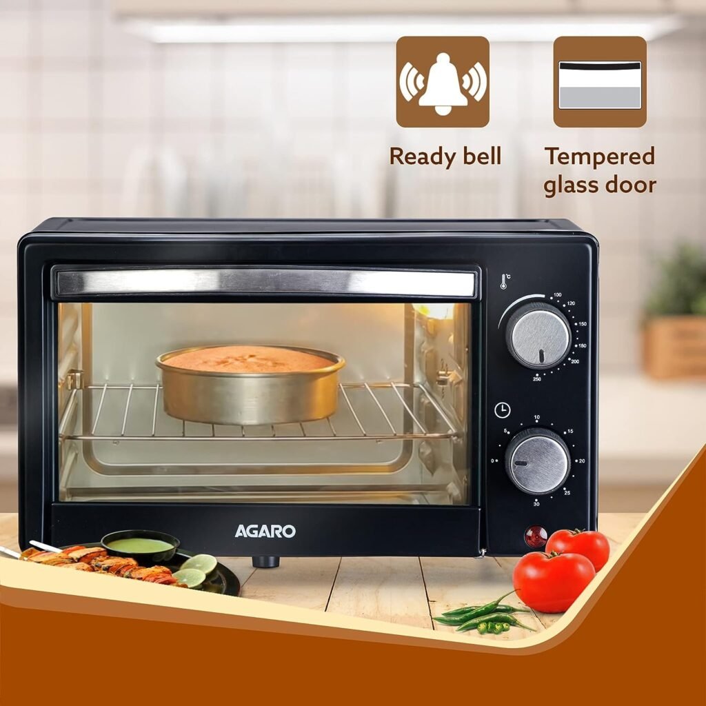 AGARO Marvel 9 Liters Oven Toaster Griller, Cake Baking OTG (Black)