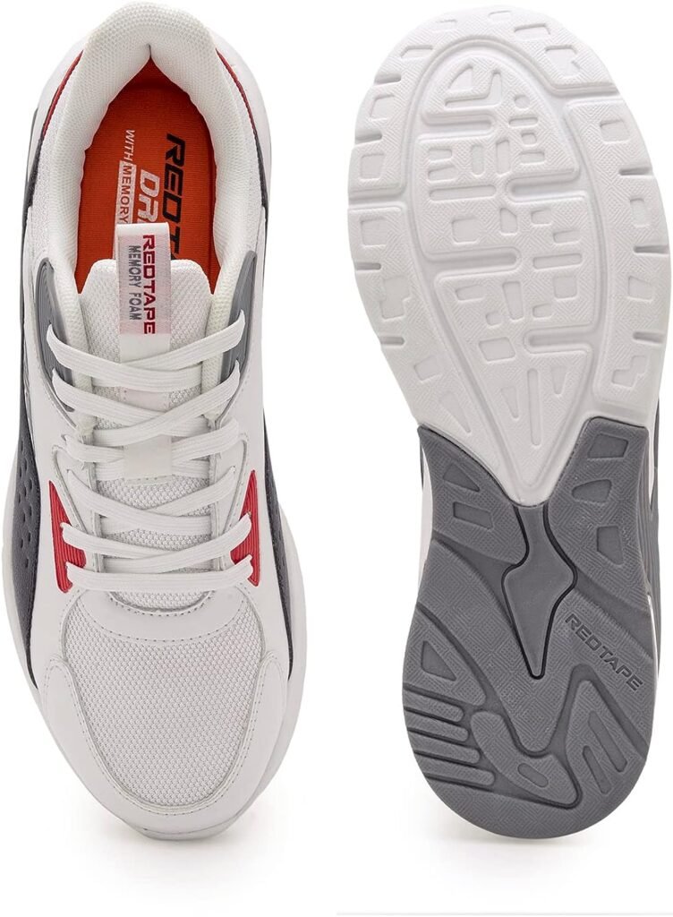 Red Tape Sneaker Casual Shoes for Men | Soft Cushioned Insole, Slip-Resistance, Dynamic Feet Support, Arch Support  Shock Absorption