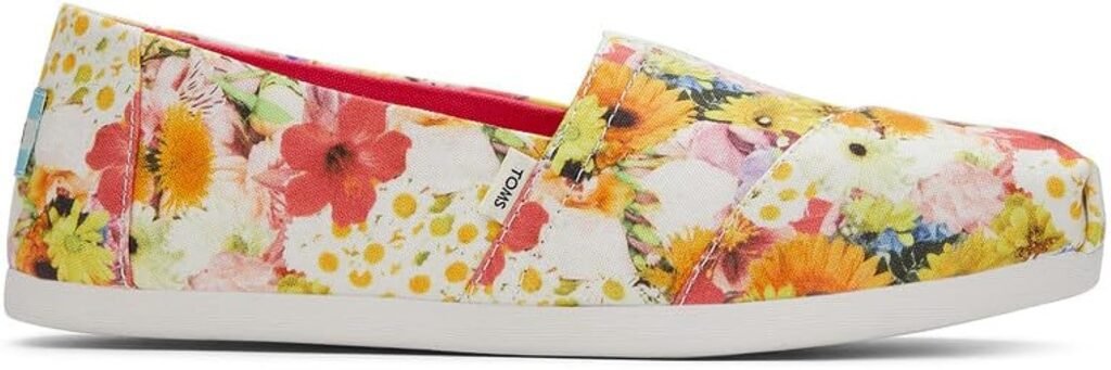 TOMS Women Canvas Floral Print Lightweight Slip Ons Sneaker Casual Comfortable Shoes