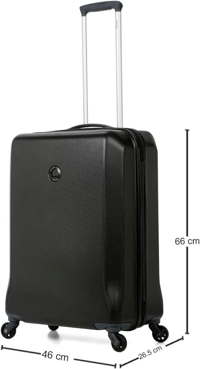 Misam ABS 66 cms Black Hardsided Medium Luggage