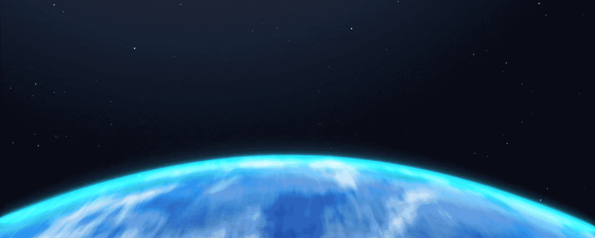 Animated Artemis identity with the Earth and Moon